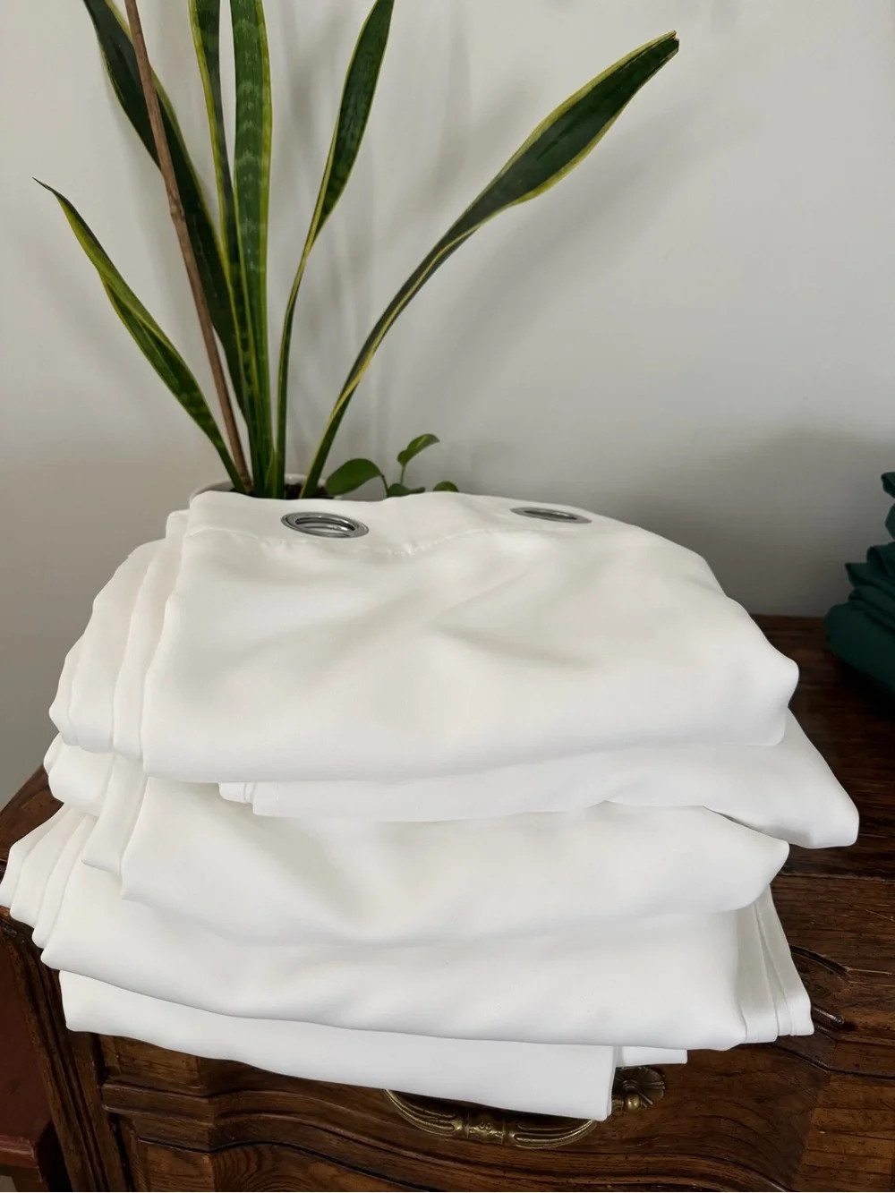 White Grommet Top Curtains - Set of Panels